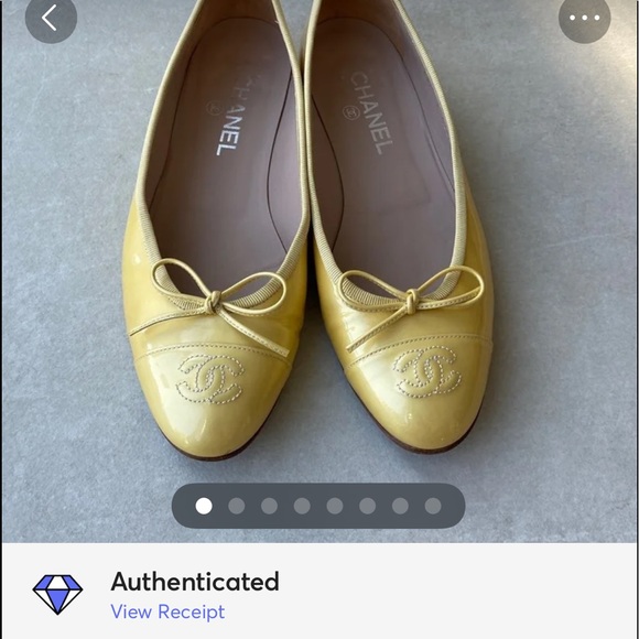 Chanel yellow patent leather ballerina flats - Picture 6 of 6